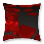 Red Cube - Throw Pillow