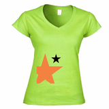 T-shirt Donna Scollo v stellaarancio