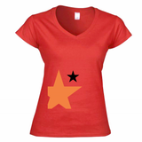 T-shirt Donna Scollo v stellaarancio