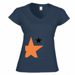 T-shirt Donna Scollo v stellaarancio