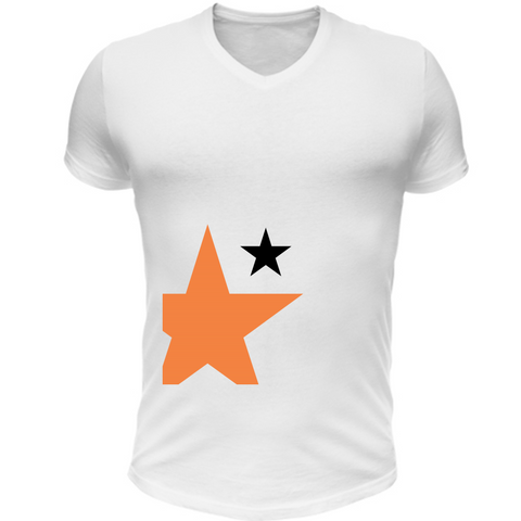 T-Shirt Scollo V stellaarancio