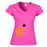 T-shirt Donna Scollo v stellaarancio