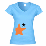 T-shirt Donna Scollo v stellaarancio