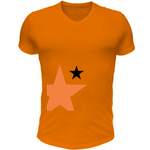 T-Shirt Scollo V stellaarancio