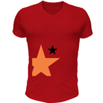 T-Shirt Scollo V stellaarancio