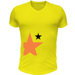 T-Shirt Scollo V stellaarancio