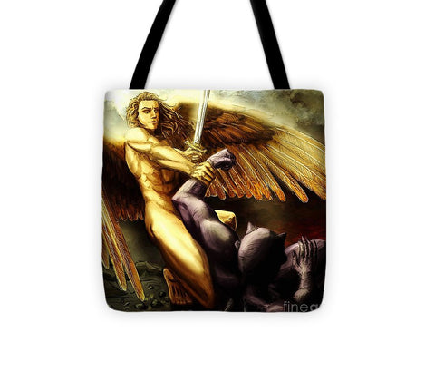 Michael Vs Devil - Tote Bag