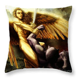 Michael Vs Devil - Throw Pillow