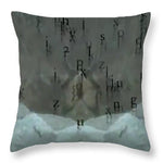 Rain of Words - Throw Pillow