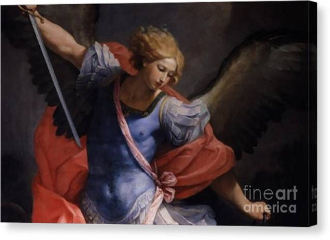 St Michael detail - Canvas Print